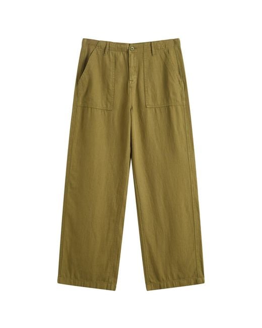GOOD AMERICAN Green Lite Linen Pants