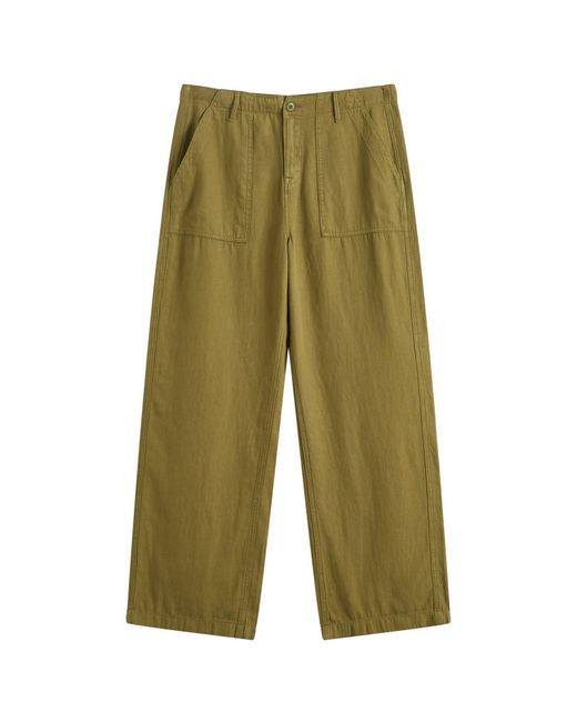 GOOD AMERICAN Green Lite Linen Pants