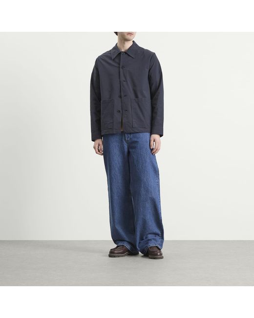 NN07 Black Blaze Seersucker Shirt Jacket for men