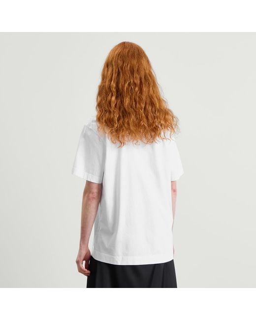 Simone Rocha Black Patchwork Satin Trompe L'Oeil Print T-Shirt