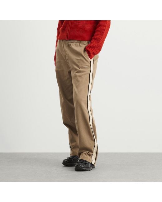 Obey Natural Astrid Side Stripe Trousers