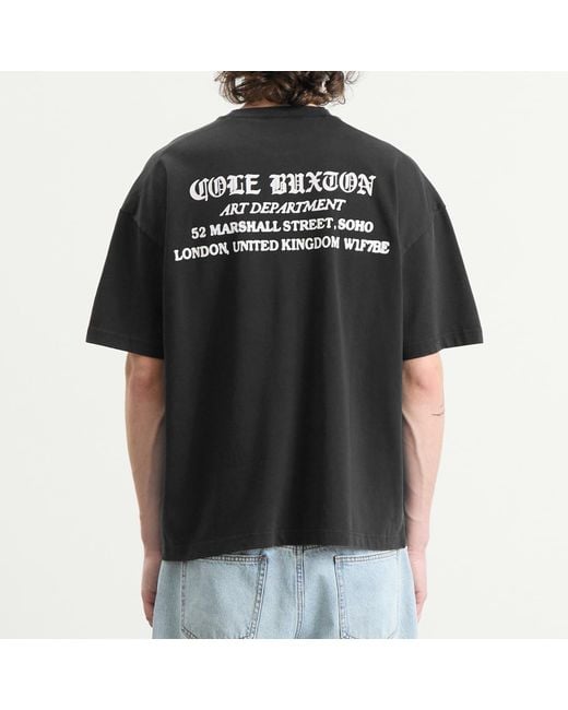 Cole Buxton Black Art Department T-Shirt for men