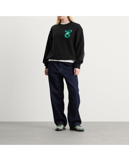 Champion Black For E By End. Crew Sweatshirt 'Emerald'