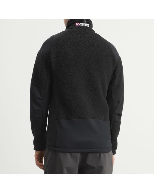 66 North Black Tindur Technical Shearling Jacket for men