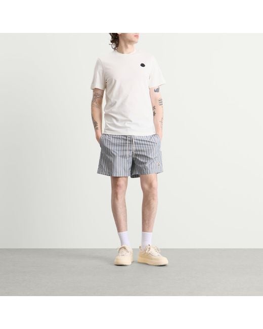 Moncler Blue Stripe Swimshorts for men