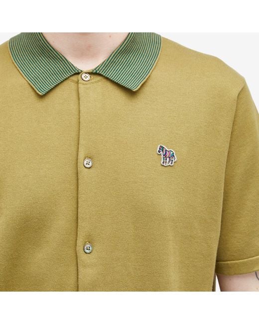 Paul Smith Green Short Sleeve Knit Shirt for men