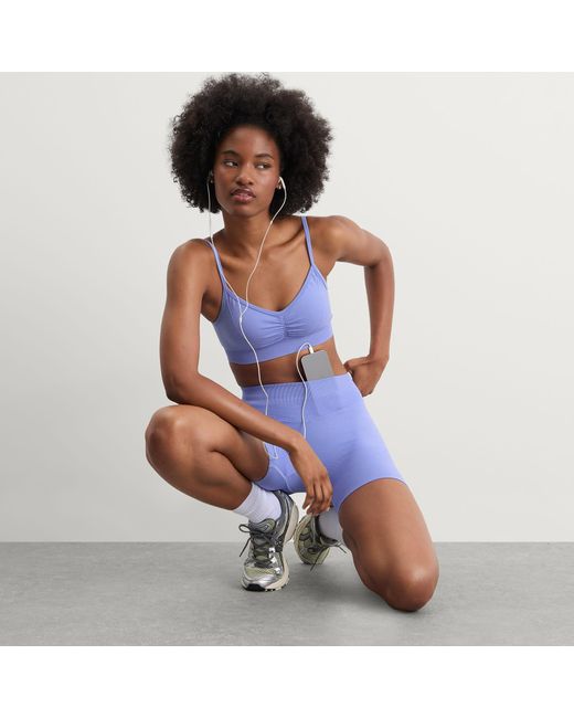 Tala Blue Sculpt Seamless Ruched Bra