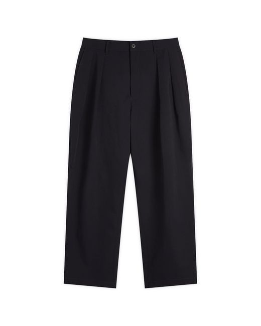 Beams Plus Blue Mini Rip Pleated Trousers for men