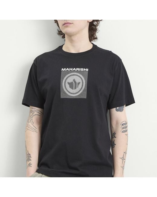 Maharishi Black Dot Temple T-Shirt for men