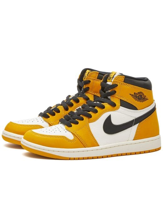 Nike Yellow 1 Retro Hi-Top Og Rmstd Sneakers