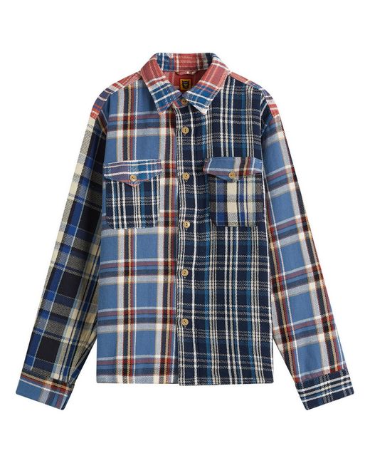 HUMAN MADE CRAZY CHECK L/S SHIRT チェックシャツ Human Made Crazy Check L/S Shirt in Blue for Men | Lyst UK