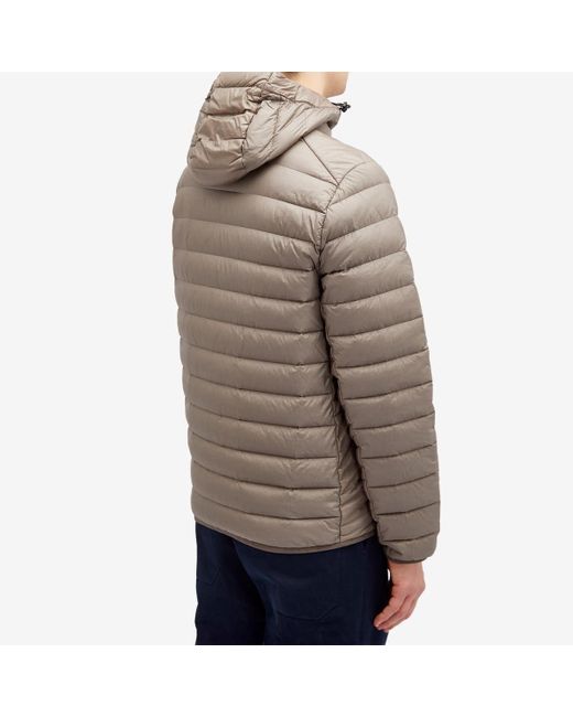Stone Island Gray Lightweight Hooded Down Jacket for men