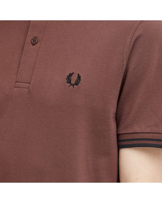 Fred Perry Brown Original Twin Tipped Polo Shirt for men
