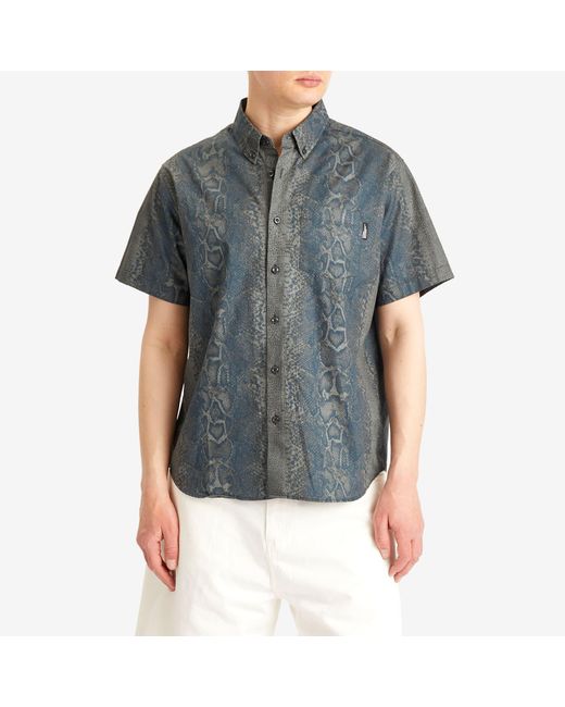 Thisisneverthat Blue Python Shortsleeve Shirt for men