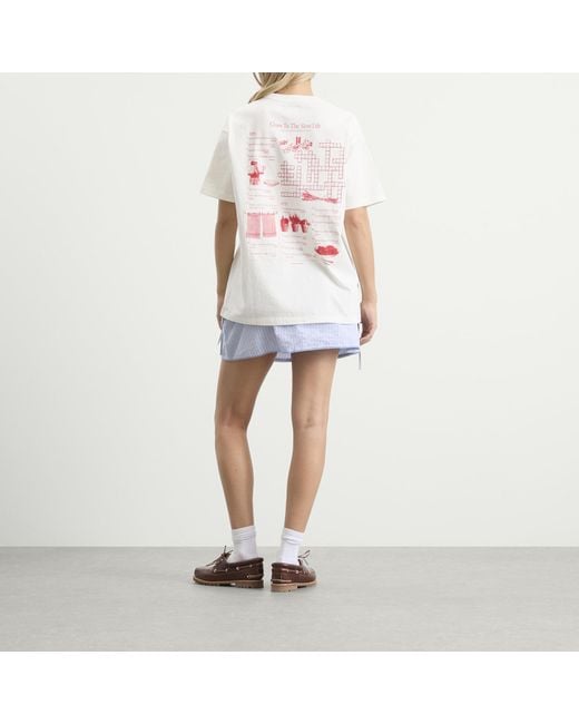 Damson Madder Natural Slow Life Crossword Graphic T-Shirt