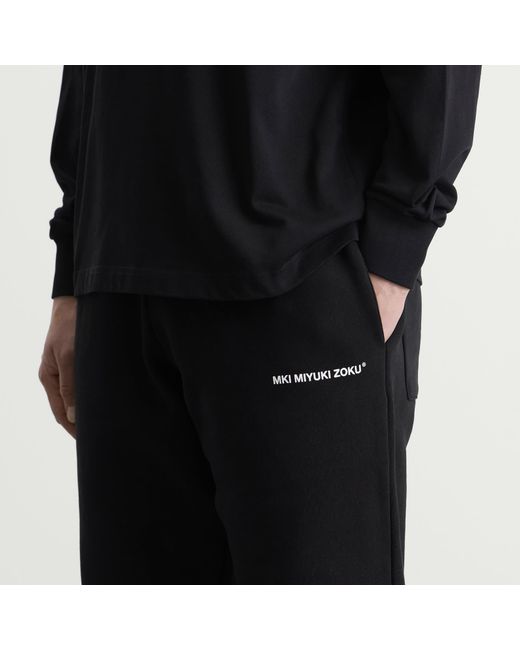 MKI Miyuki-Zoku Black Uniform Wide Leg Joggers for men