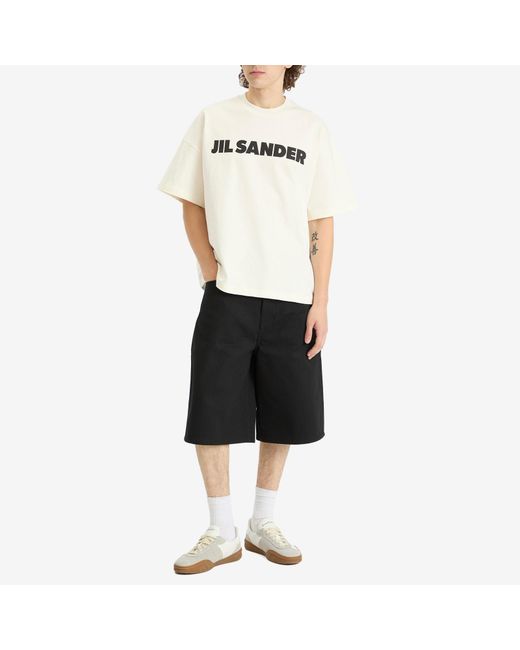 Jil Sander White Logo T-Shirt for men