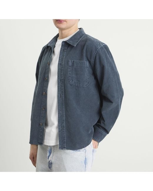Corridor NYC Blue Cord Long Sleeve Shirt for men
