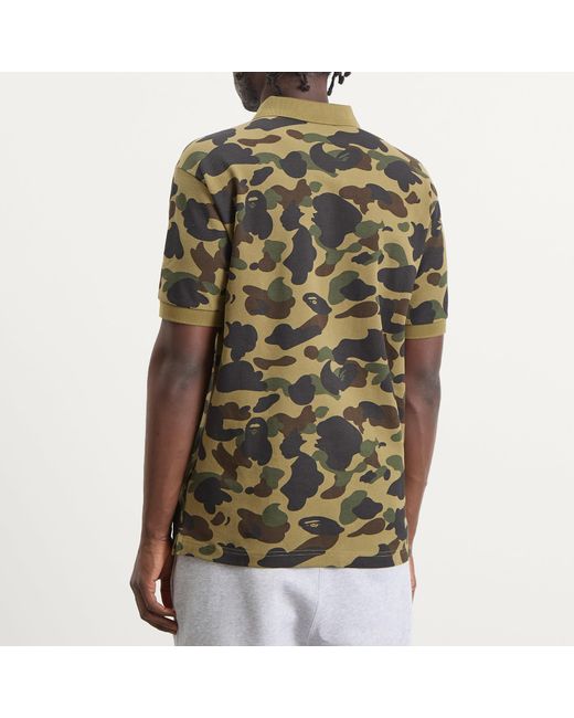 A Bathing Ape Green 1St Camo One Point Polo for men