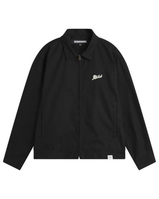 Neighborhood Black Zip Work Jacket for men