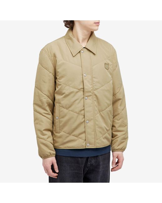 Maison Kitsuné Natural Quilted Shirt Jacket for men