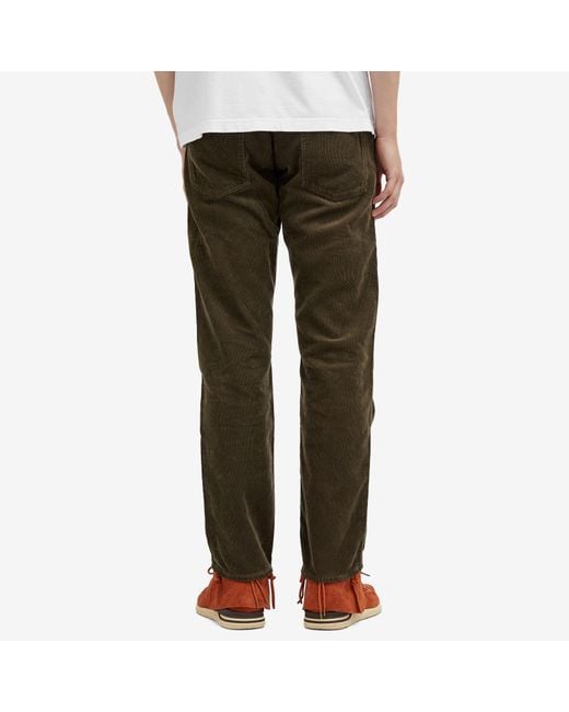 Visvim Gray Garment-Dyed Corduroy Trousers for men