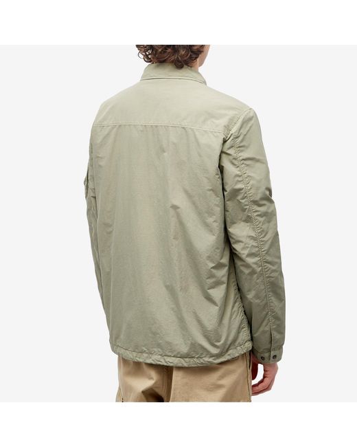 C P Company Green Flatt Nylon Zip Overshirt for men