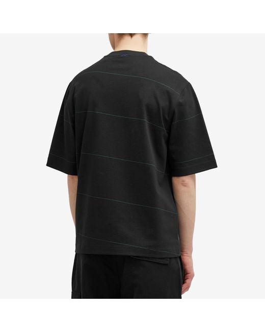 Burberry Black Diagonal Stripe T-Shirt for men