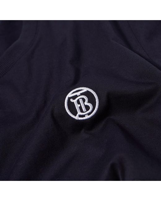 Burberry Blue Parker Tb Circle Logo T-Shirt for men