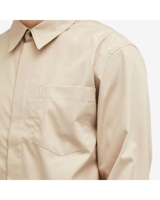 Dries Van Noten Natural Corran Zip Through Overshirt for men