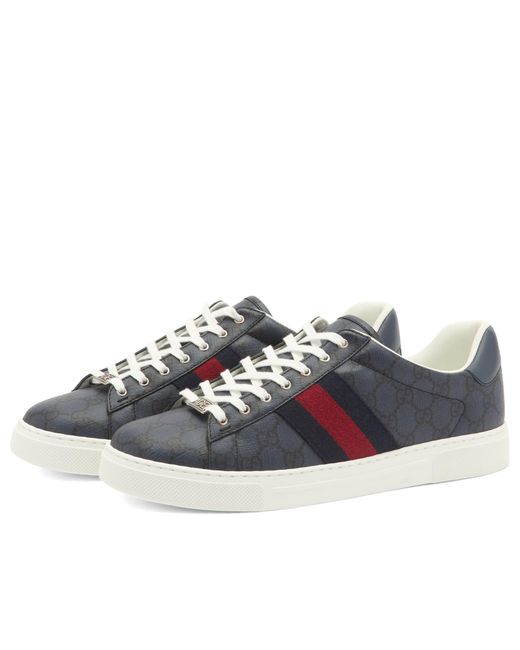 Gucci Blue Ace Sneaker With Web, Fabric for men