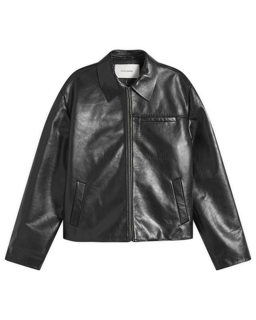 Entire studios Black Corehide Leather Jacket for men