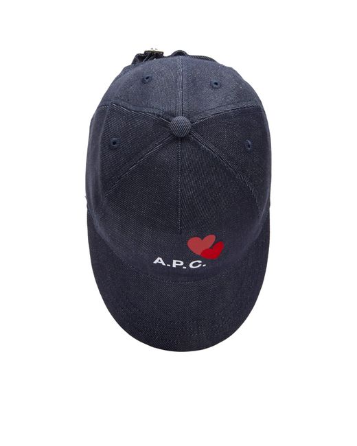 A.P.C. Blue Valentines Logo Cap