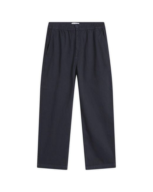 Wax London Blue Kurt Twill Trousers for men