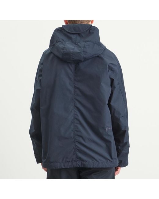 Nanamica Blue Hooded Deck Jacket for men