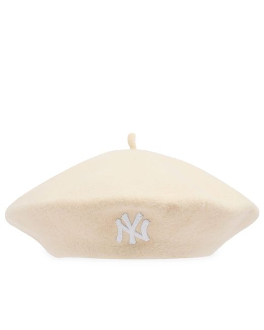 KTZ White Wool Blend Baseball Beret