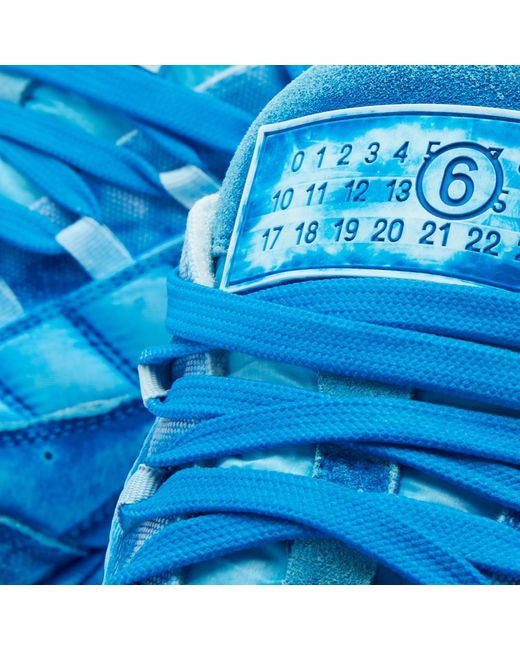 MM6 by Maison Martin Margiela Blue Nylon Runner Sneakers for men