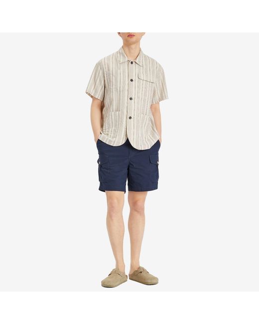 Folk Blue Utility Shorts for men