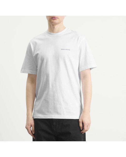 Daily Paper White Snake Shield T-Shirt for men