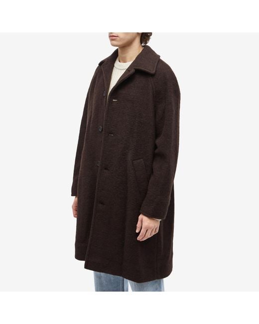 A.P.C. Brown Gaston Wool Overcoat for men