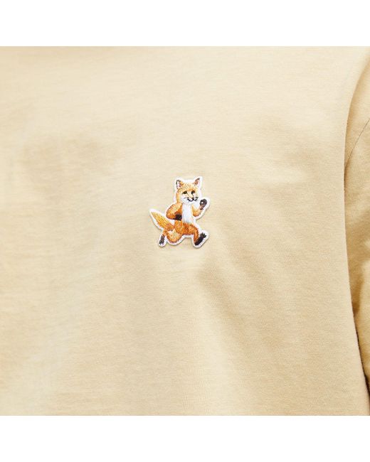 Maison Kitsuné Natural Speedy Fox Patch Comfort T-Shirt for men
