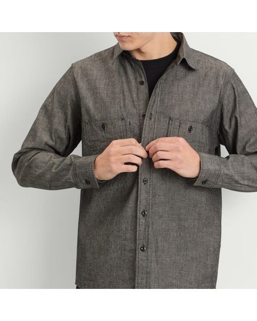 Randy's Garments Gray 3 Pocket Work Shirt for men