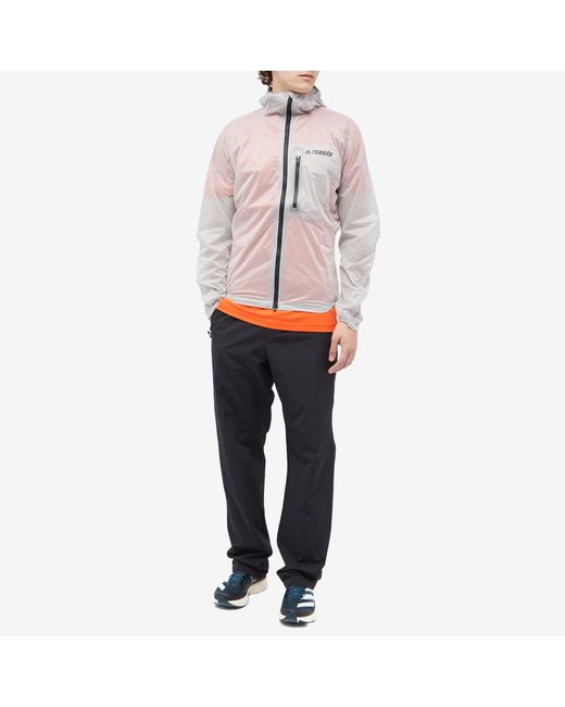 Adidas Gray Agravic Rain Jacket for men