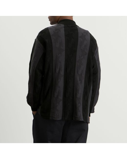 A Bathing Ape Black Sta Stripe Long Sleeve Jersey for men