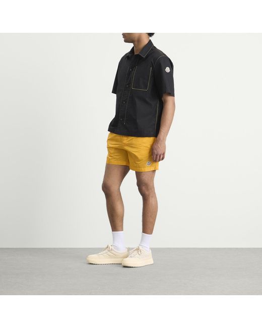 Moncler Yellow Swim Shorts for men