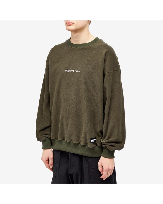 Neighborhood Green Fleece Crew Sweater for men