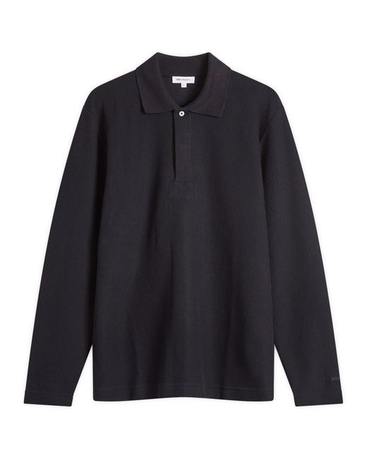 Norse Projects Blue Ruben Double Face Long Sleeve Polo for men