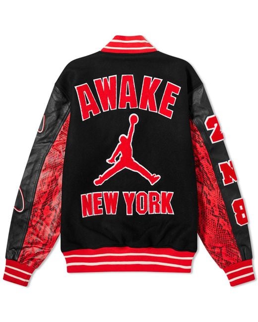 Nike Black X Awake Ny Varsity Jacket for men