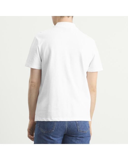 A.P.C. White Carter Logo Polo Shirt for men