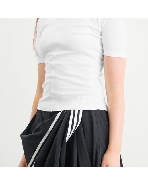 Y-3 White Fitted Top